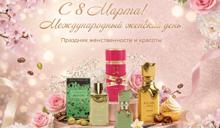 Парфюмерный магазин «АромаМагия» поздравляет прекрасных дам с наступающим 8 марта! 💐 