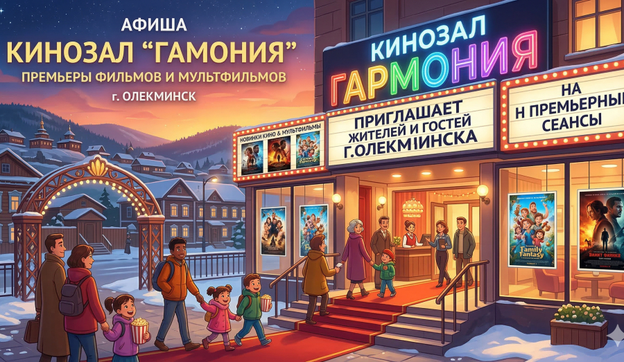 Кинозал "Гармония" приглашает жителей и гостей г.Олекминска на премьерные сеансы фильмов и мультфильмов! (13 - 15 марта)